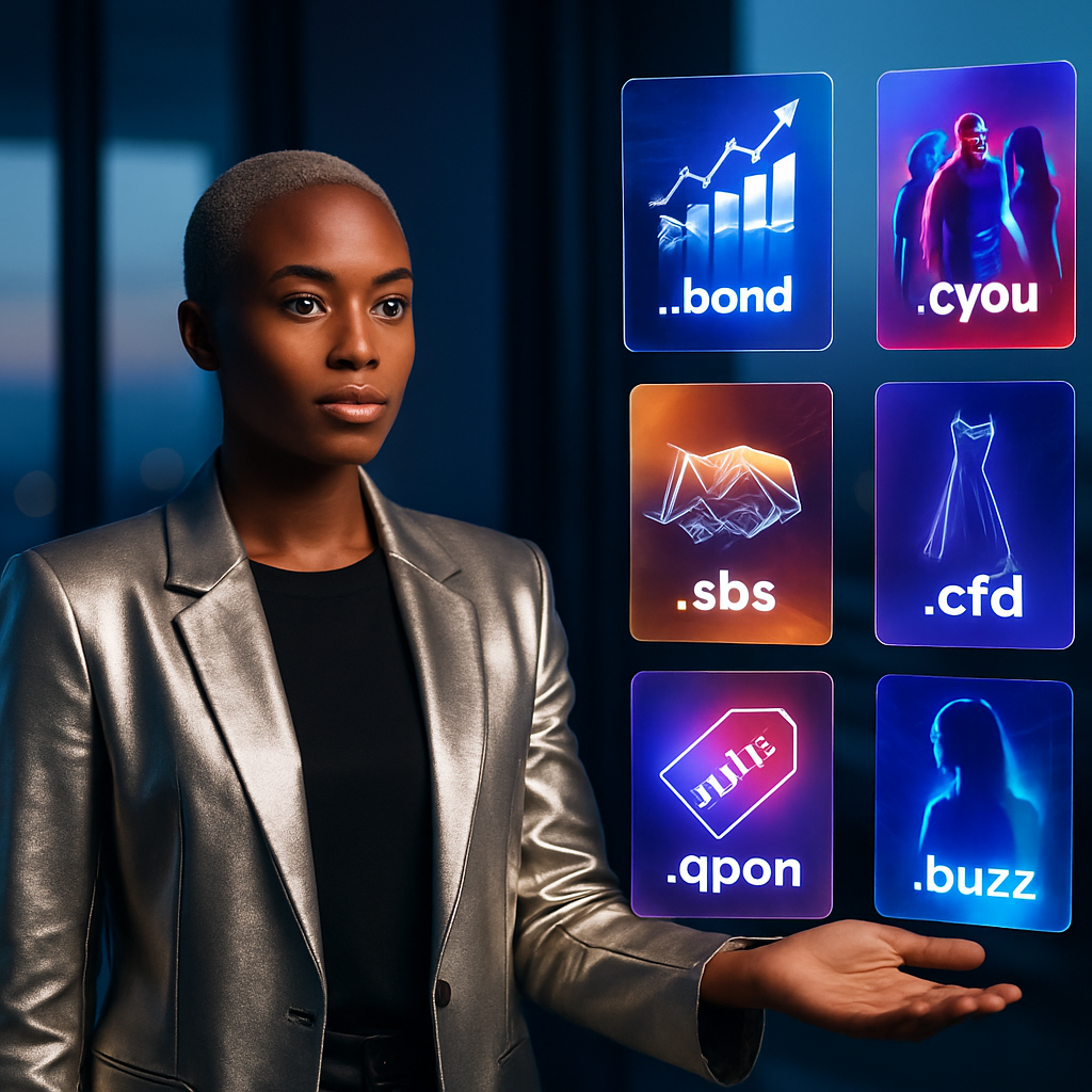 Abstract hero visual representing new domain extensions