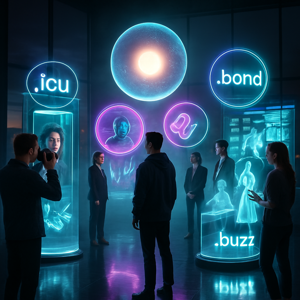Supporting visual depicting creative and contextual elements of domain identity